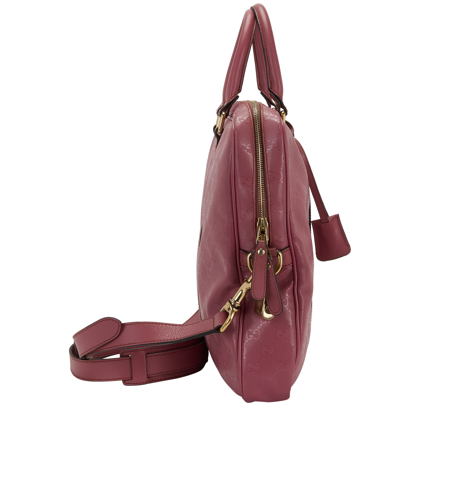 Imprime Briefcase, &pound;450, Handbags, Pink, Canvas, Side view